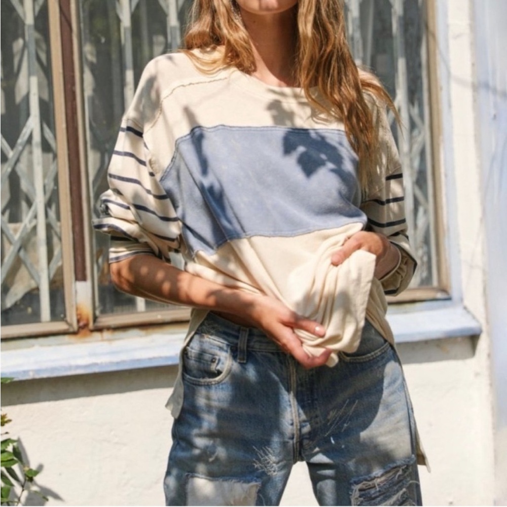 Free People // Oversized Long Sleeve Tunic Tee